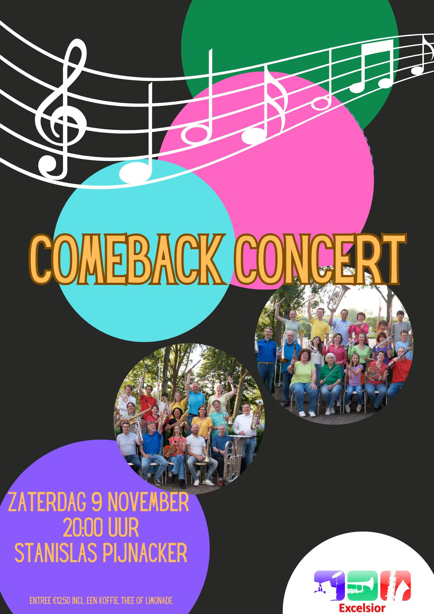 Comeback concert zaterdag 9 november 2024